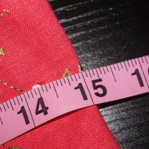 Vintage 90s Embroidered Ditsy Rose Floral Linen Dress 6 - Picture 9 of 10